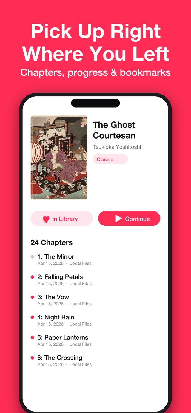 Series details and chapter list in Yomu on iPhone