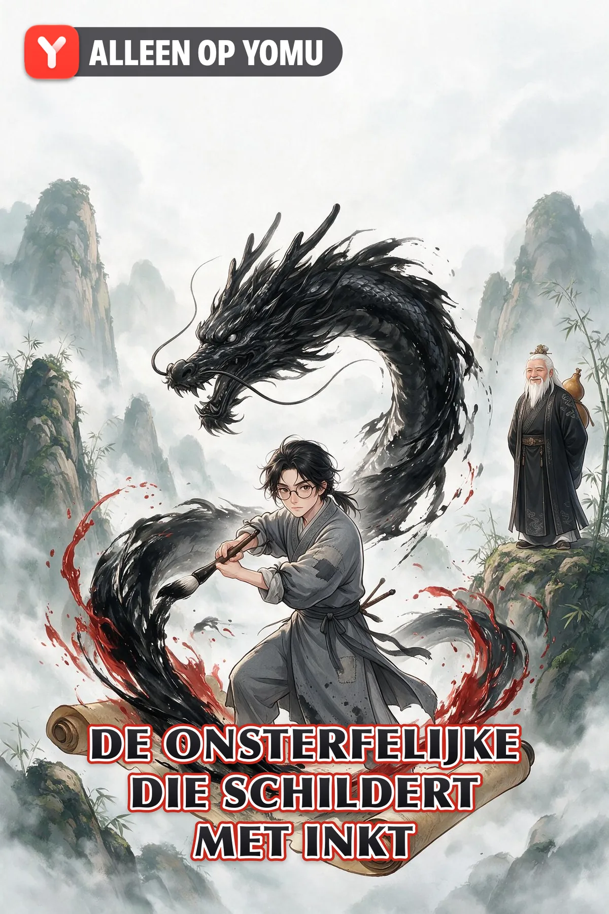 De Onsterfelijke Die Schildert Met Inkt