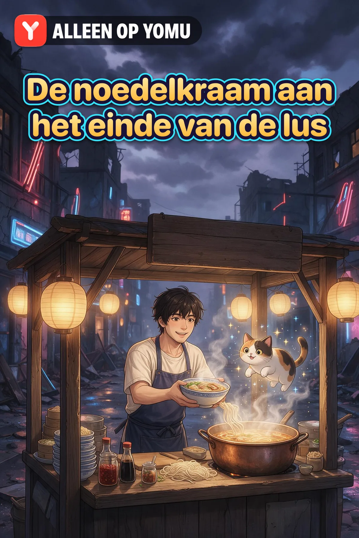 De noedelkraam aan het einde van de lus